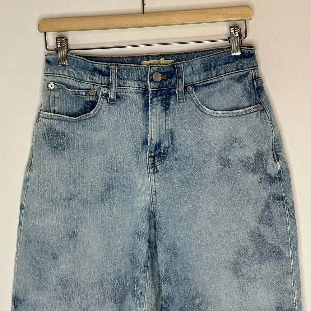 Madewell Perfect Vintage Wide-Leg Jean Womens 27P Blue Acid Wash High Rise Denim